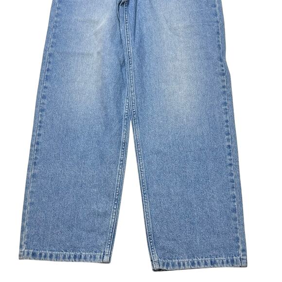 Vans Off the Wall Denim Jeans Women 26/12 Blue Wide Leg Baggy Loose Fit New - Picture 3 of 10